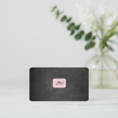 Moderne elegante monogram QR-code visitekaartjes (Staand voorkant)