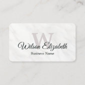 Moderne elegante monogram QR-code visitekaartjes (Voorkant)
