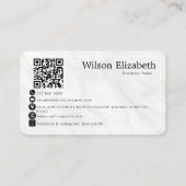 Moderne elegante monogram QR-code visitekaartjes (Achterkant)