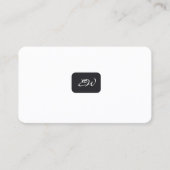 Moderne elegante monogram QR-code visitekaartjes (Voorkant)