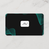 Moderne elegante monogram QR-code visitekaartjes (Voorkant)