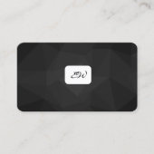 Moderne elegante monogram QR-code visitekaartjes (Voorkant)