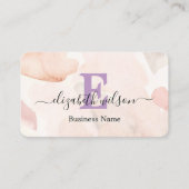 Moderne elegante monogram QR-code visitekaartjes (Voorkant)