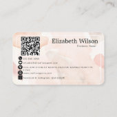 Moderne elegante monogram QR-code visitekaartjes (Achterkant)