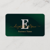 Moderne elegante monogram QR-code visitekaartjes (Voorkant)