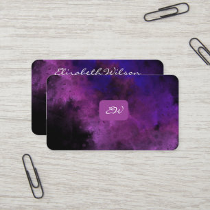 Moderne elegante monogram QR-code visitekaartjes
