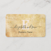 Moderne elegante monogram QR-code visitekaartjes (Voorkant)