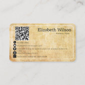 Moderne elegante monogram QR-code visitekaartjes (Achterkant)
