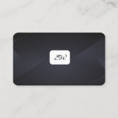 Moderne elegante monogram QR-code visitekaartjes (Voorkant)