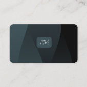 Moderne elegante monogram QR-code visitekaartjes (Voorkant)