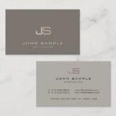 Moderne Elegante Monogrammed Sjabloon Professional Visitekaartje (Voorkant / Achterkant)