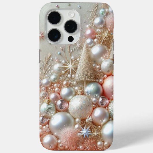 Moderne elegante mooie gouden parels Valentijnsdag Case-Mate iPhone Case (Achterkant)