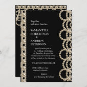 Moderne Elegante Mooie Parels Bruiloft Kaart (Voorkant / Achterkant)