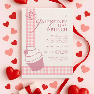 Moderne Elegante Mooie Roze Typografie Galentines Kaart