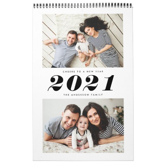 Moderne, elegante multi-foto kalender (Hoes)