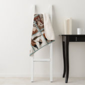 Moderne Elegante Multi Photo Collage Sage Green Sherpa Deken (In situ)