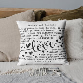 Moderne Elegante Naam & Datum Geschenk voor Koppel Kussen