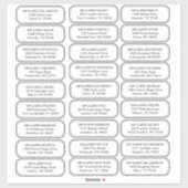 Moderne Elegante Naam En Adres Stickers (Vel)