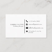 Moderne Elegante Naam Initialen Monogram Visitekaartje (Achterkant)