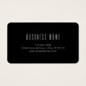 Moderne Elegante Naam & Monogram | Donkergrijs en  Visitekaartje (Achterkant)