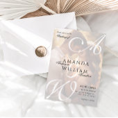 Moderne Elegante Namen Script Foto Bruiloft Kaart