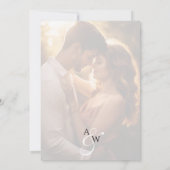 Moderne Elegante Namen Script Foto Bruiloft Save The Date (Achterkant)