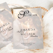 Moderne Elegante Namen Script Foto Bruiloft Save The Date