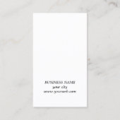 Moderne Elegante Nep Gouden Streep Witte QR Code Visitekaartje (Achterkant)