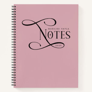 Moderne Elegante Notities Persoonlijke Stof Rose Notitieboek