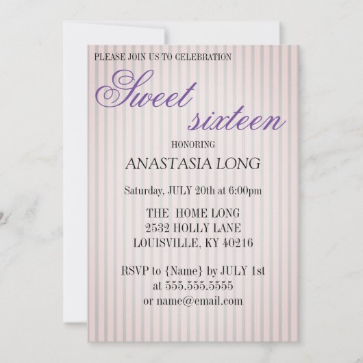 Moderne, elegante Paars sparen de datum Save The Date (Voorkant)