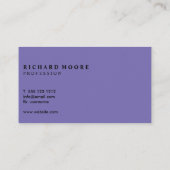 Moderne, elegante, Paarse beroepsvlakte Visitekaartje (Achterkant)