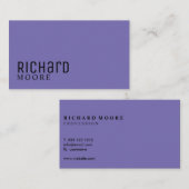 Moderne, elegante, Paarse beroepsvlakte Visitekaartje (Voorkant / Achterkant)