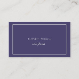 Moderne Elegante Paarse Eenvoudige Minimalistische Visitekaartje