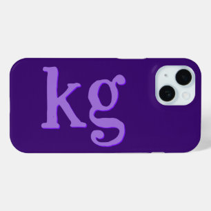 Moderne Elegante Paarse Monogram Eerste Letters