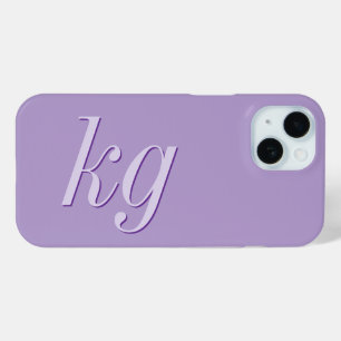 Moderne Elegante Paarse Monogram Initiaal