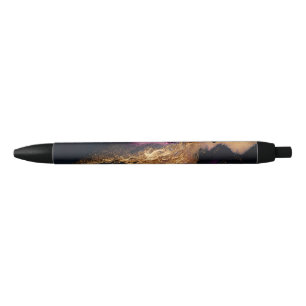 Moderne Elegante Paarse Teal Zwarte Marmer Agaat G Inkt Pen