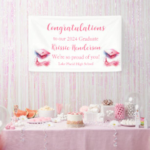 Moderne Elegante Pastel Graduation Cap Spandoek