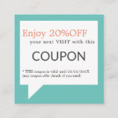 Moderne Elegante Pastel Kleuren Beauty Coupon (Voorkant)