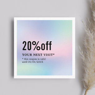 Moderne Elegante Pastel White Beauty Coupon