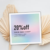 Moderne Elegante Pastel White Beauty Coupon