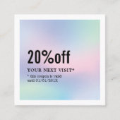 Moderne Elegante Pastel White Beauty Coupon (Voorkant)