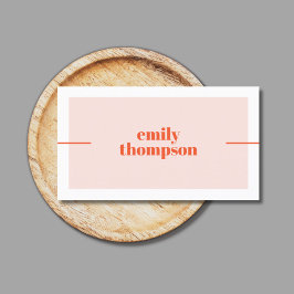 Moderne Elegante Pastel White Consultant Visitekaartje