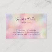 Moderne elegante pastelkleuren handschrift visitekaartje (Achterkant)
