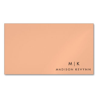 Moderne Elegante Peach Fuzz Beauty Professional Magnetisch Visitekaartje