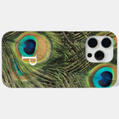 Moderne Elegante Peacock Feather Monogram Telefoon Case-Mate iPhone Case (Achterkant (horizontaal))