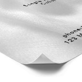 Moderne Elegante Prijslijst Poster (Hoek)