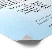 Moderne Elegante Prijslijst Schoonheidssalon Poster (Hoek)