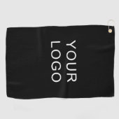 Moderne, elegante Professional Business Logo Black Golfhanddoek (Horizontaal)