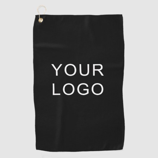 Moderne, elegante Professional Business Logo Black Golfhanddoek (Voorkant)