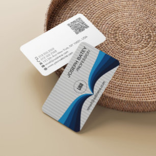 Moderne Elegante Professionele Blauwe Golf QR Code Visitekaartje